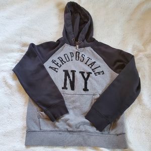 Aeropostale NY Distressed Pullover Hoodie, Sz L
